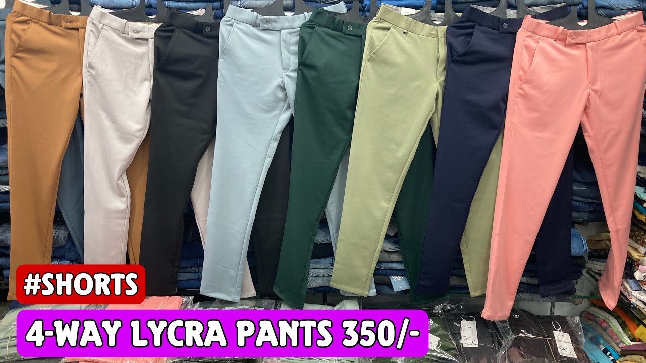 Symvi Lycra Pant for Men with Strechable Lycra Material (36, Navy  Blue),Size 36