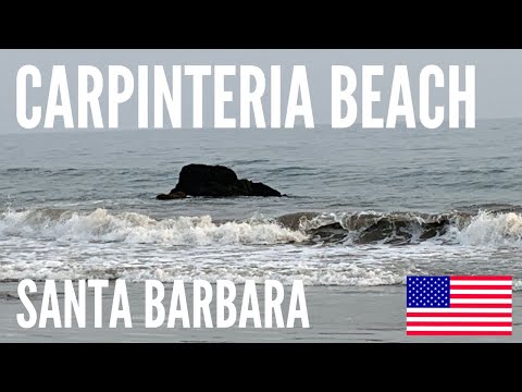 🇺🇸 Beach Walk at Carpinteria Beach Santa Barbara California 🇺🇸 #walking #travel #beach #beachwalk