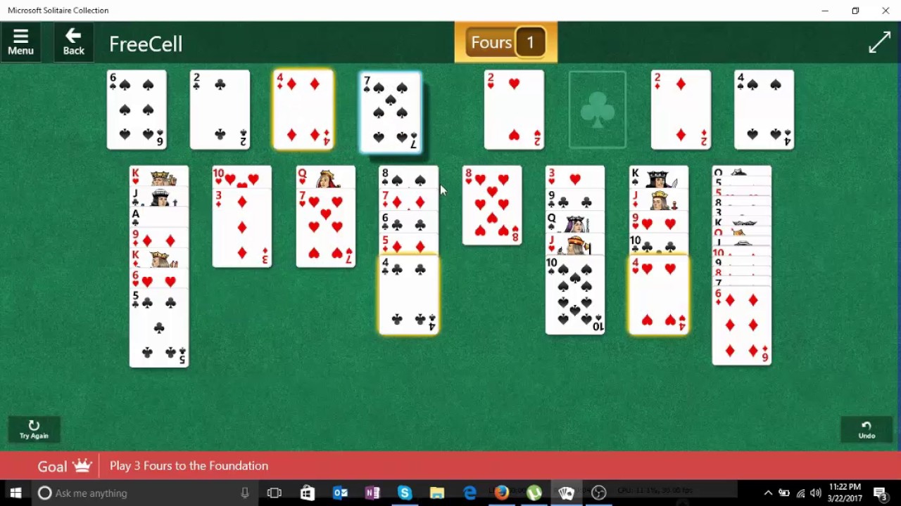 microsoft solitaire collection card games free cell daily