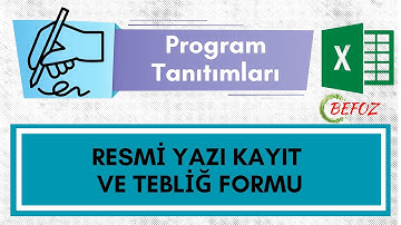 Program Tanıtımları --- 005; Resmi Yazı Kayıt Tebliğ Formu #tebliğ # excel