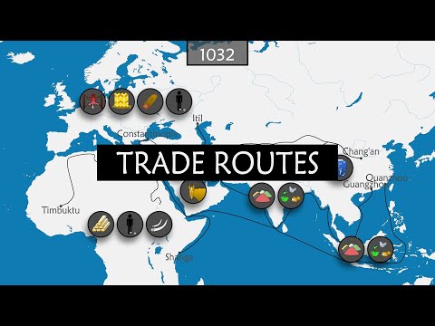 History of the Major Trade Routes - Summary on a Map