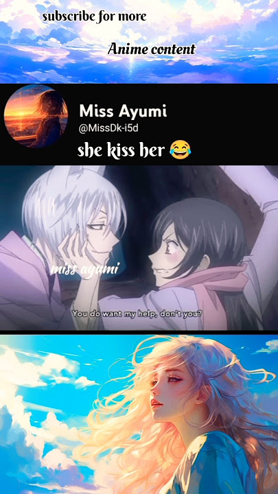 she kiss her 😂#anime #tranding #shorts #music