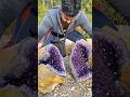 “Wait… This Rock Was Hiding Something INSANE Inside 😱💎 #crystals #naturalamethyst #geode #agate