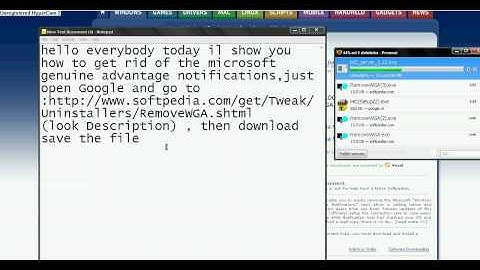 how to remove WGA ( Windows Genuine Advantage Notification)