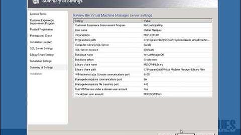 Instalando o SCVMM 2008