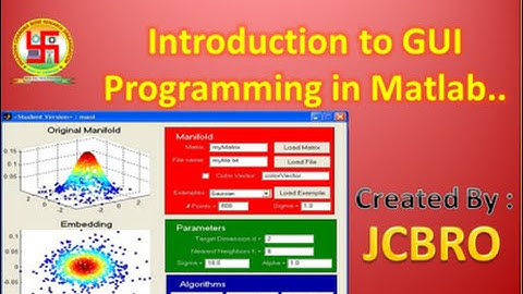 Introduction to GUI Programming in Matlab (part 1)
