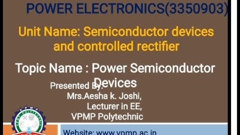 POWER SEMICONDUCTOR DEVICE SCR | PE | 3350903 | MRS. AESHA K. JOSHI