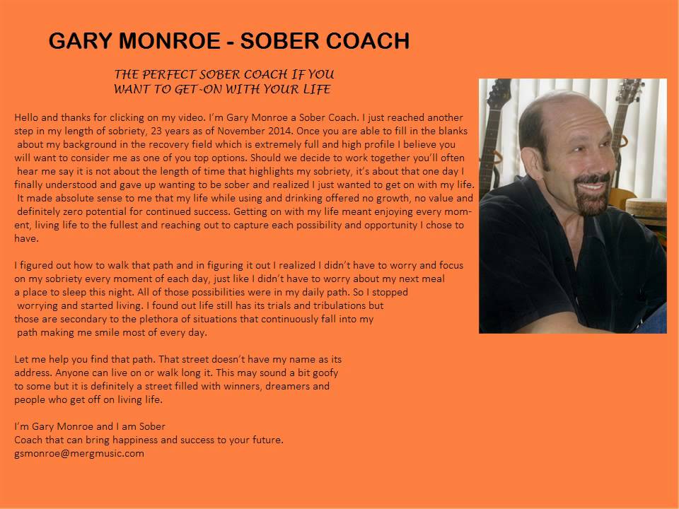 Best Sober Companion -Coach, West Los Angeles,Gary Monroe - Will help ...