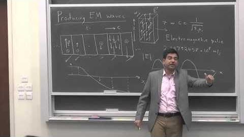 Electricity & Magnetism (Lecture 30 of 30) Fall 2015 - How are electromagnetic waves produced?