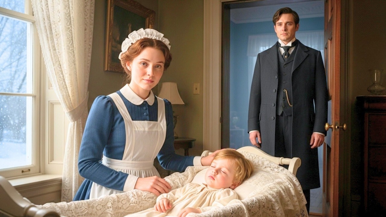 💔 ENTRÓ COMO CRIADA EN LA MANSIÓN… Y TOCÓ AL BEBÉ RECHAZADO POR TODOS… 🎩 EL MAGNATE LO VIO TODO