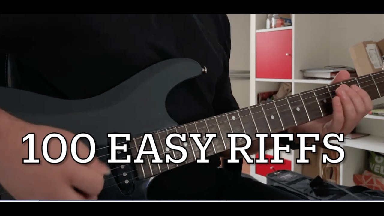 100 Easy Riffs | Ultimate TAB Compilation - YouTube