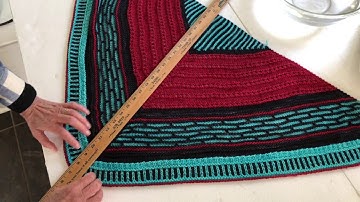 Blocking a Worsted Weight Shawl - non-lace