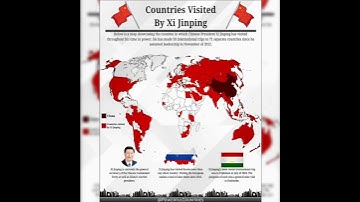 Countries visited by the Chinese President Xi Jinping! #map #china #president #visits #youtubeshorts
