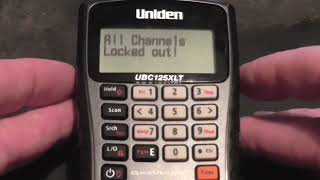 Uniden UBC125XLT Scanner - scan mode all locked !