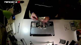 Asus X550C Disassembly, keyboard replacement - YouTube