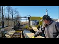 sawing a live edge oak  mantel for ronnie