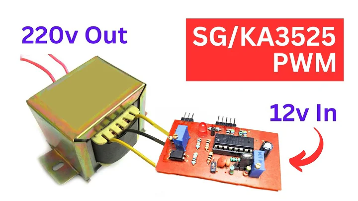 DIY 12v to 220v Inverter 50Hz #inverter #sg3525 #transformer