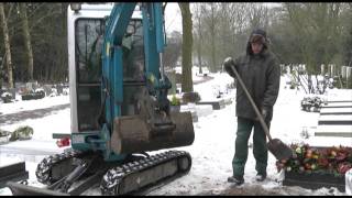 Grafdelven bij strenge vorst