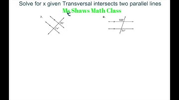 Solve for x given Transversal intersects two parallel lines
