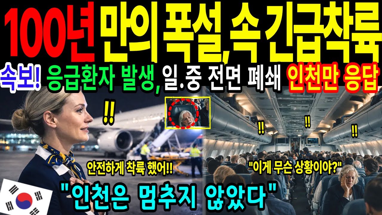 [해외감동사연] 폭설로 모든 공항 폐쇄… 응급 환자 살린 인천공항 비상착륙 실화