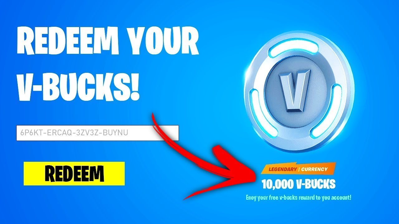 how-to-redeem-13-500-v-bucks-for-free-in-fortnite-free-13-500-v-bucks-code-youtube