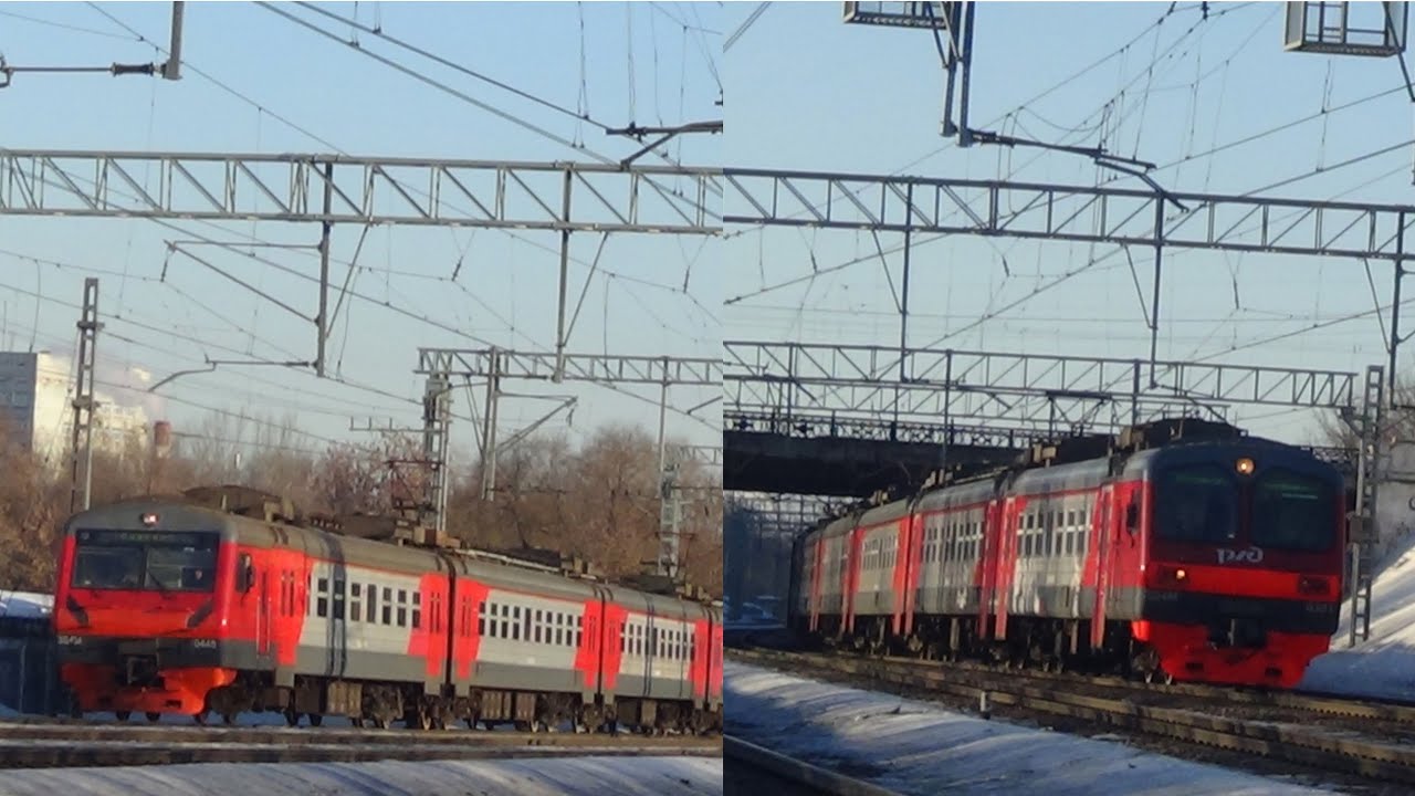Электропоезда ЭД4М-0448 и ЭД4М-0391 РЭКС