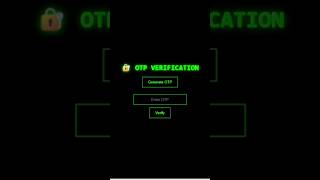 OTP Verification System 🔐 | HTML CSS JavaScript Project