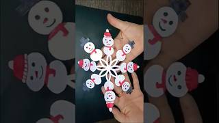 paper snowman cut out #shorts #christmasdecorations #papersnowman #papercraft #diy #snowflakes#viral