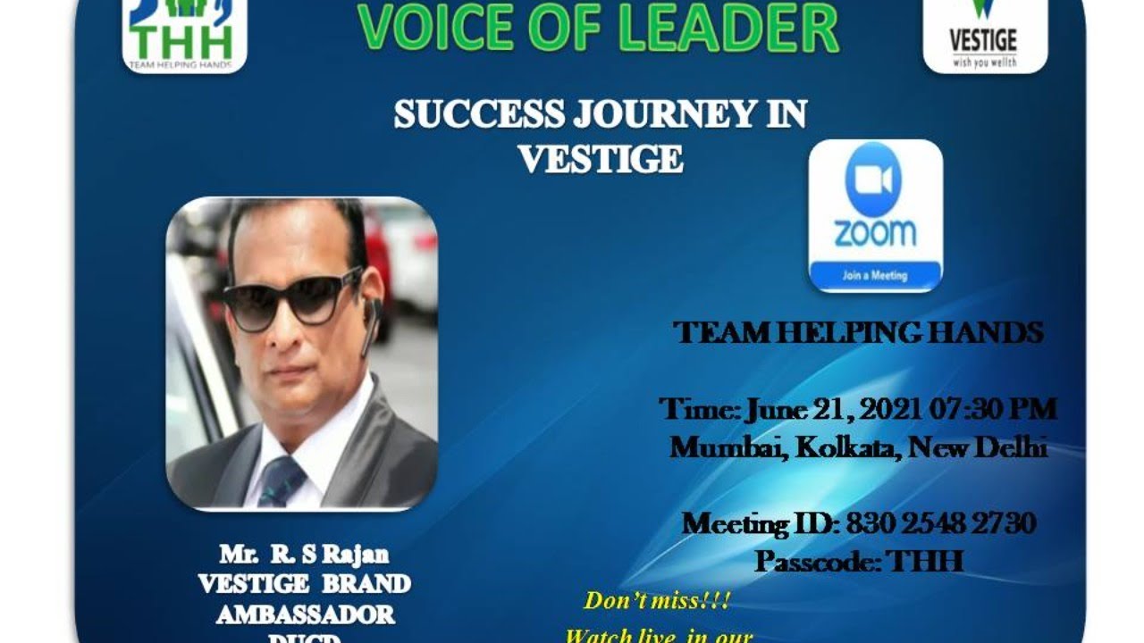 Voice of Leader : Mr. R S RAJAN : BRAND AMBASSADOR : DUCD - YouTube