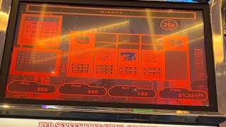Ruby’s Night out .25 up to $45 max bet. #vgt #redscreen #jackpot #choctaw #oklahoma