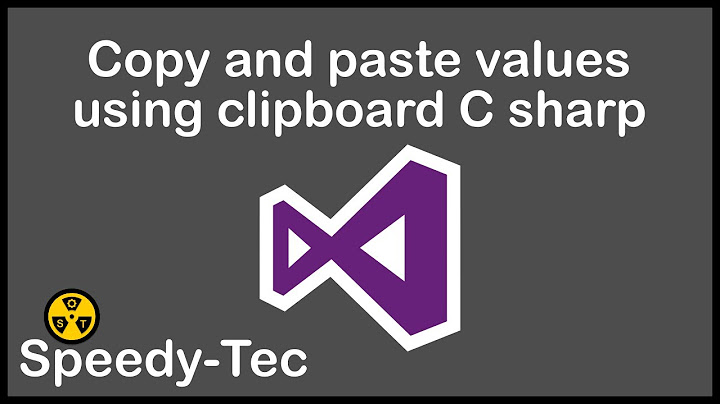 Copy and paste values using clipboard C#
