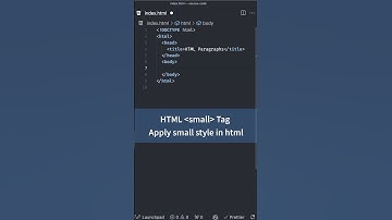 Text Formatting Tags in HTML, small Tag for Small Style | HTML CSS Tutorial for Beginners #html