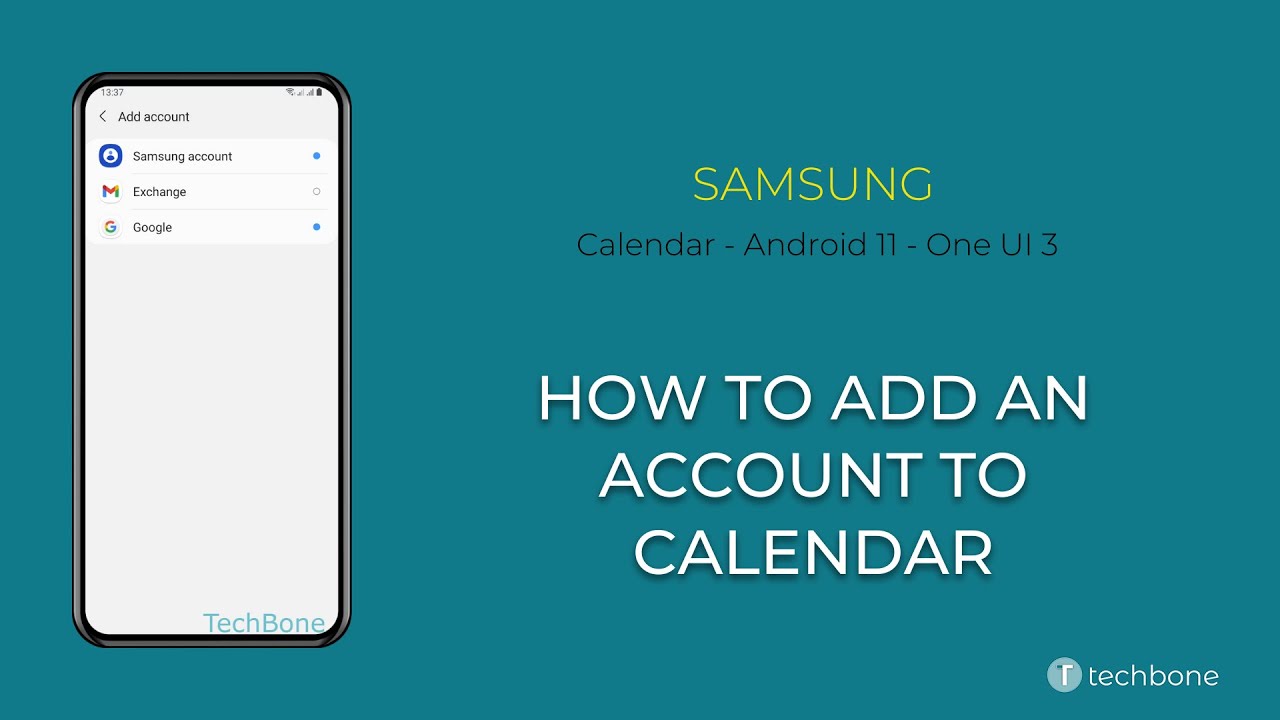 How to Add an Account to Calendar Samsung Calendar [Android 11 One