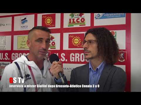 Gs Tv - intervista a mister Giallini dopo Grosseto-A. Cenaia 3 a 0