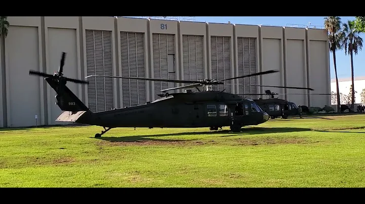Two Blackhawks visit Boeing in Seal Beach 1 of 2