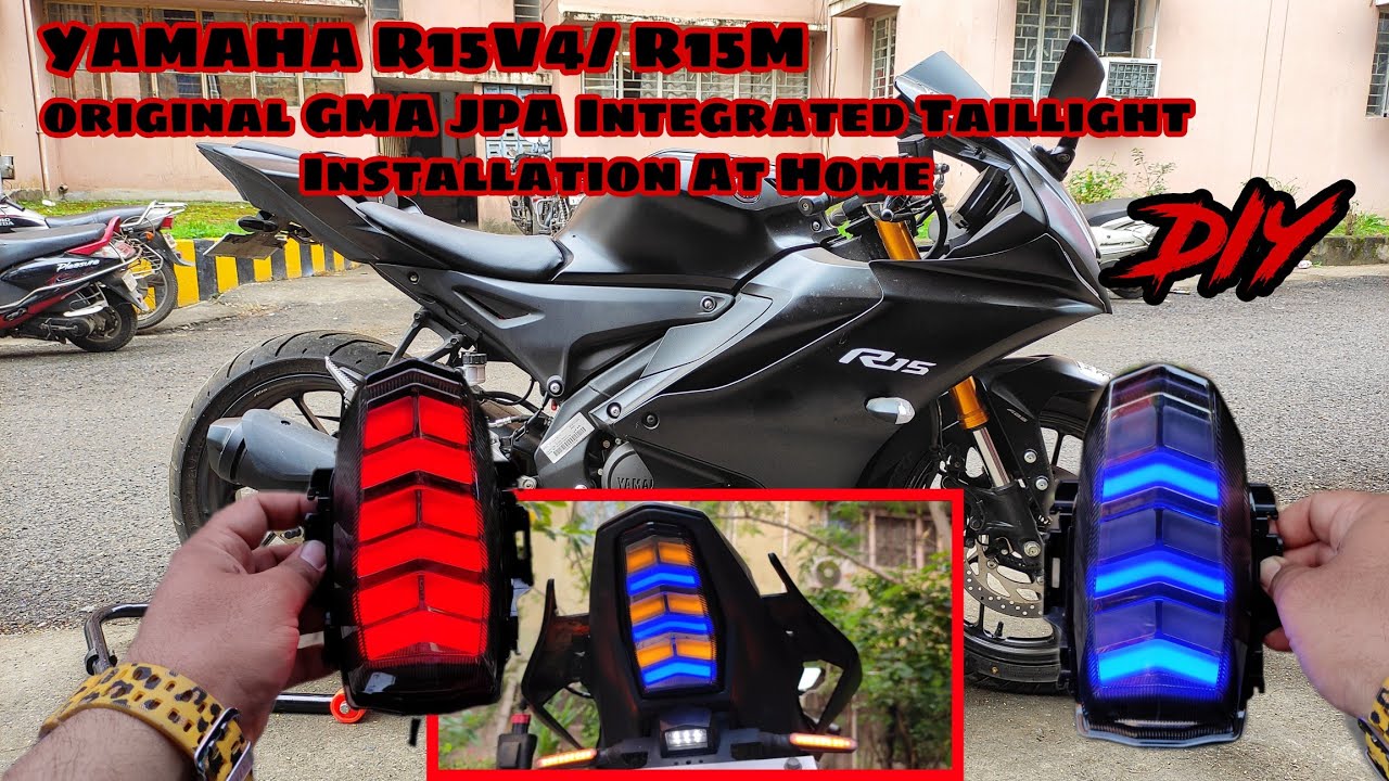 Integrated TailLight Installation In YAMAHA R15V4/R15M At Home|Complete installing Process Shown|DIY