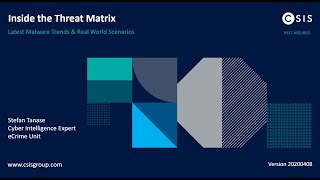 Webinar "Threat Matrix - Latest Malware Trends & Real World Scenarios"