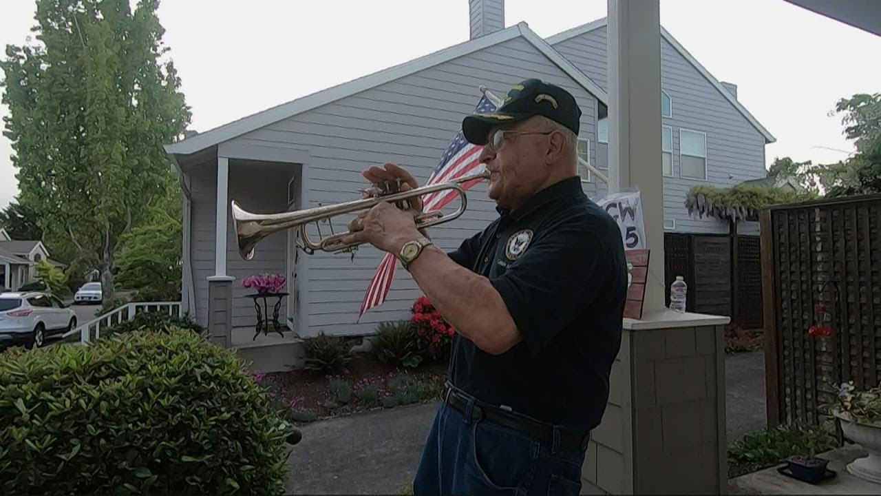 Navy vet performs bugle call 'taps' for neighbors Navy vet performs bugle call 'taps' for neighbors