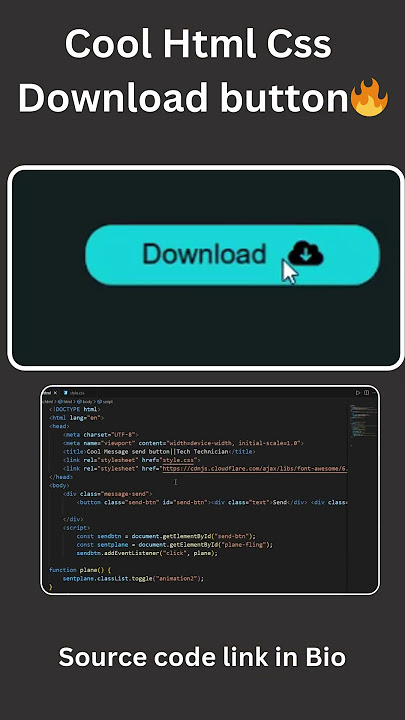 Cool Html CSS Download Button ||Tech Technician🔥 #coding  #htmlcss #css3 #css #cssanimation #html5