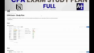 Master the CPA Exam Study Plan Notion Template