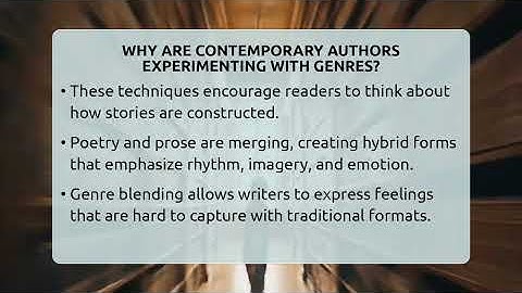 Why Are Contemporary Authors Experimenting With Genres? - The Prose Path