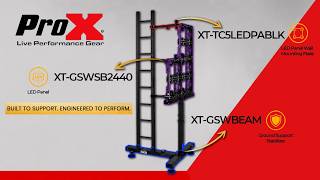 ProX LED Screen Wall Stacking Bundle | T-Base, LED Wall & 2 Pole Truss Clamp