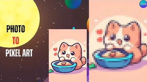 Create Stunning Pixel Art from Any Image|Canva tutorial (Easy & Free)