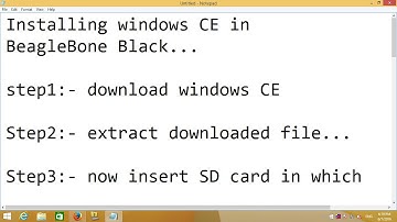 Installing Windows CE in Beaglebone Black
