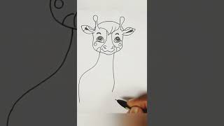 How to draw a cute Giraffe | Smart kids art | Wordtoons  #ytshorts #viralshortvideo #trending