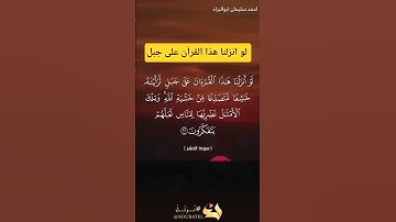 لو انزلنا هذا القرآن على جبل #احمد_سليمان_ابوالبراء #اكسبلور #تلاوة #دويتو #راحة_نفسية #حالات_واتس