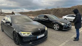 Заруба BMW 540 против Infiniti Q50S. ЯПОНОВОДЫ В ШОКЕ!!