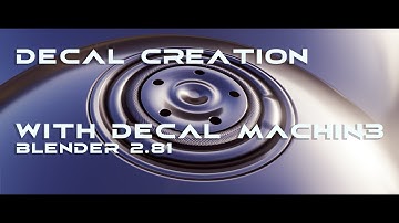 Alpha decal creation with Decal Machine in Blender 2.81 - timelapse