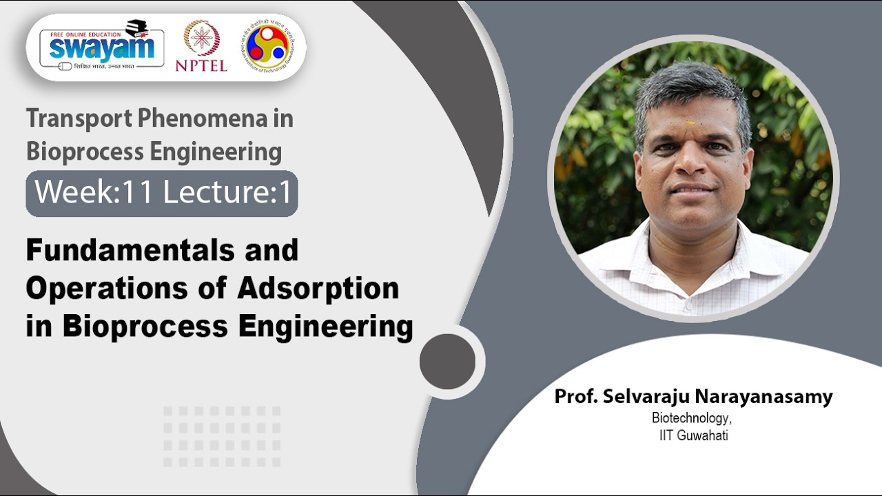Lec 51: Fundamentals and Operations of Adsorption in Bioprocess Engineering