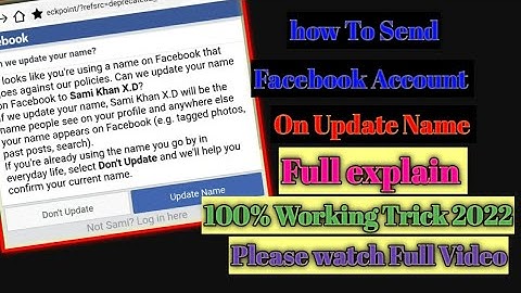Facebook Update Name new method 2022 ( 100% Working Trick ) Update Name All Problem Solve 2022